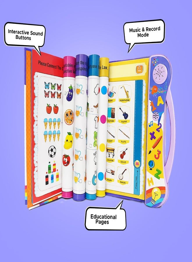 NHR Kids Learn & Play Intelligence Sound Books with Recording - Musical Educational Toy for Toddlers, Interactive Learning Book for Girls and Boys, Early Spark for Small Kids (9007- Sound Book) - Image 4